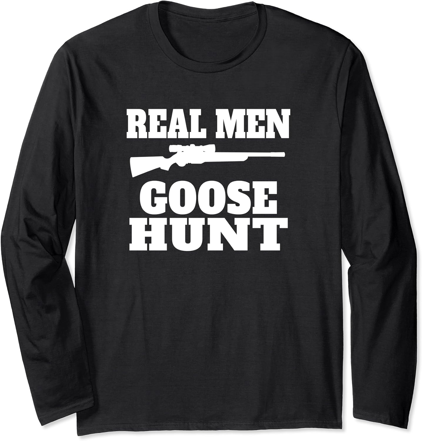 Funny Goose Hunting Long Sleeve TShirt Clothing, Shoes